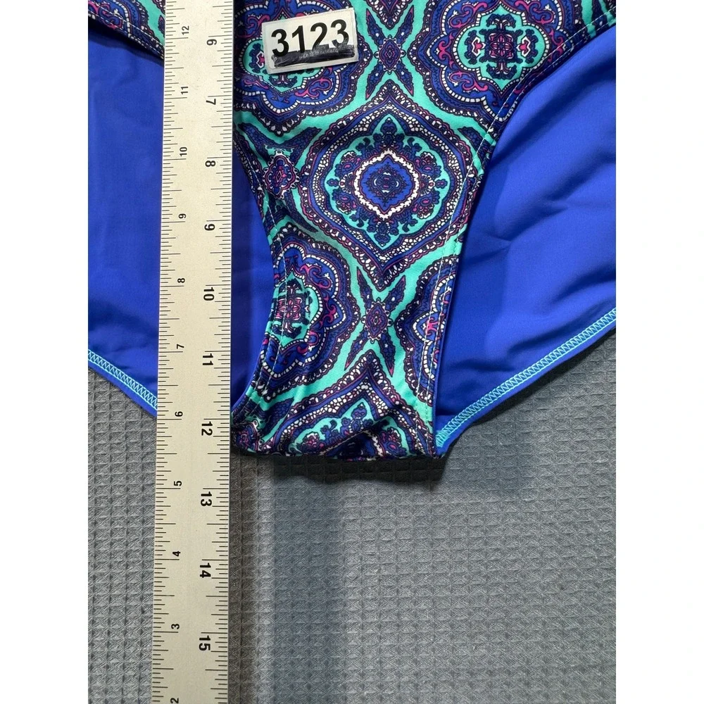 Coolibar Swim Bottoms Womens XXL Blue Paisley UPF 50+ Bikini Briefs